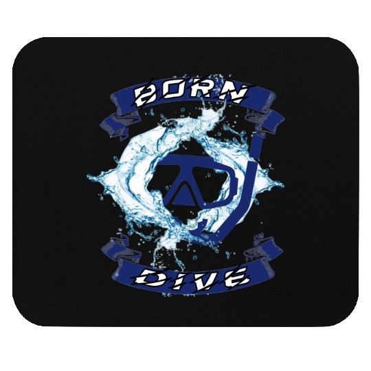 BORN DIVE WHITE Mouse Pads