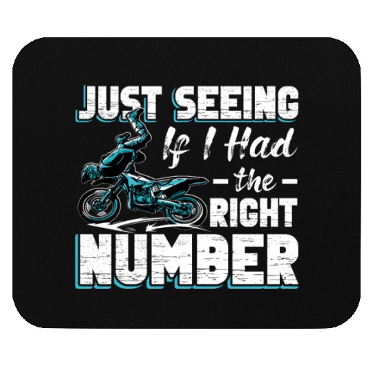 Motocross Motocross Driving Seeing Right Number Mouse Pads