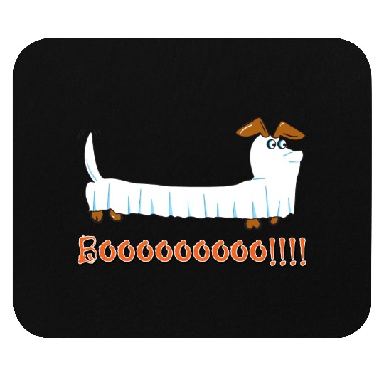 Halloween Dachshund Ghost Design Mouse Pads