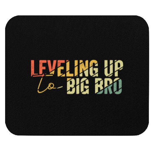 Leveling up to Big Brother funny gamer vintage Mouse Pads