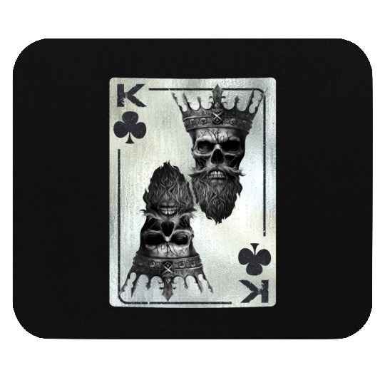 Gothic Card Game Clubs King Creepy Mouse Pads