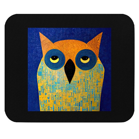 Mod Owl: Bored Owl Mouse Pads