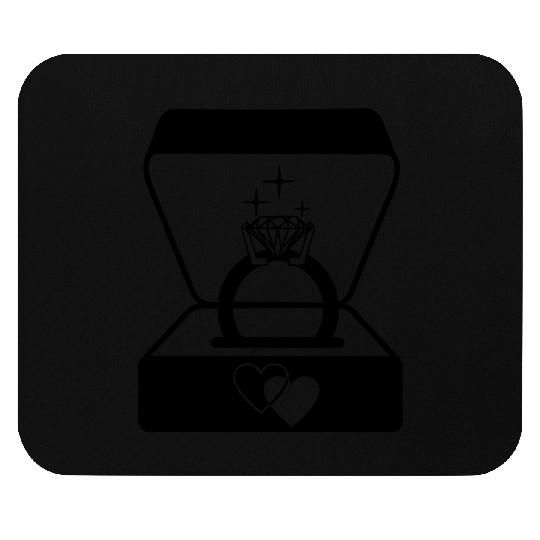 Jeweler's wedding ring in box Mouse Pads