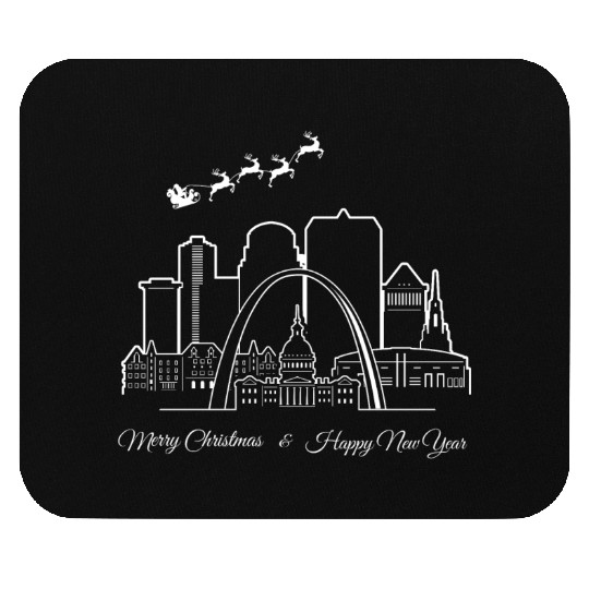 St. Louis Missouri Merry Christmas Happy New Year Mouse Pads