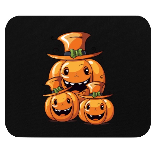 Funny Halloween Family Pumpkin With Spell Hat Mouse Pads