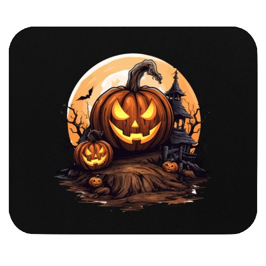 Halloween Haunted House Spell Pumpkin Bat Mouse Pads