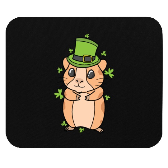 Guinea Pig with Shamrock St. Patricks Day Mouse Pads