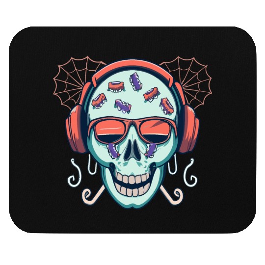 Skull Candy Halloween For Music Mouse Pads