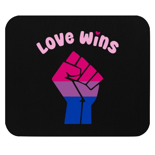 Love Wins Bisexual Pride Fist for Equality Mouse Pads