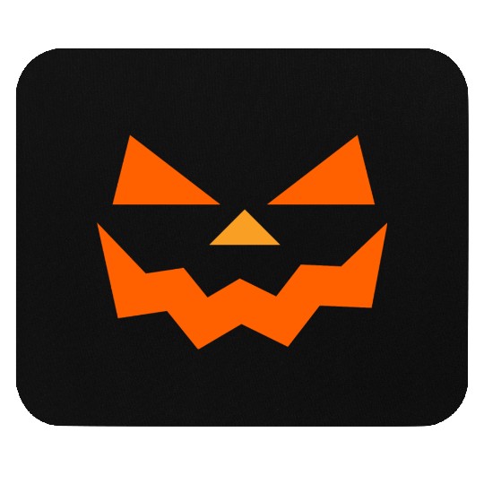pumpkin halloween scary face outline horror design Mouse Pads