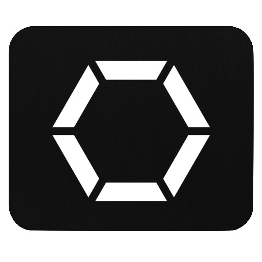 White Hexagon Shape Mouse Pads