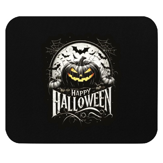 Spooky Pumpkin Night Mouse Pads