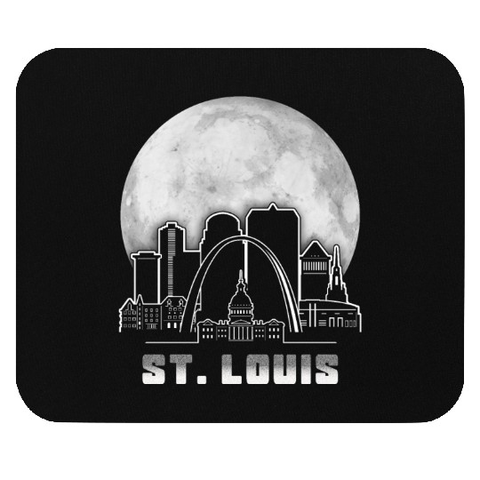 St. Louis Missouri Full Moon Mouse Pads