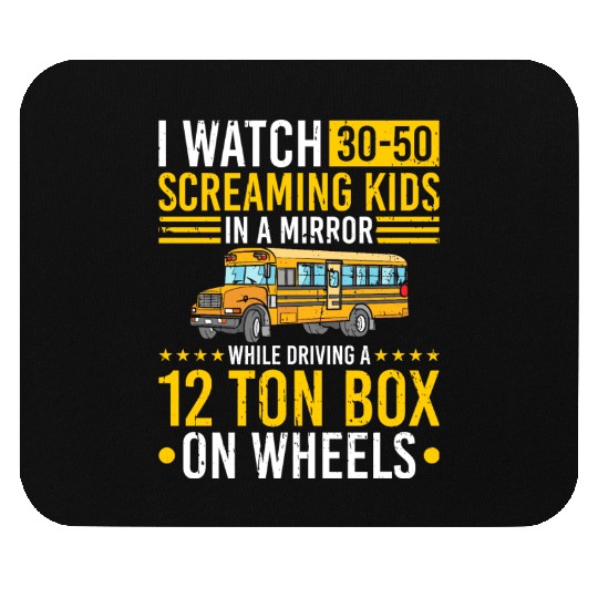 School Bus Adult Back To School Bus Driver Mouse Pads