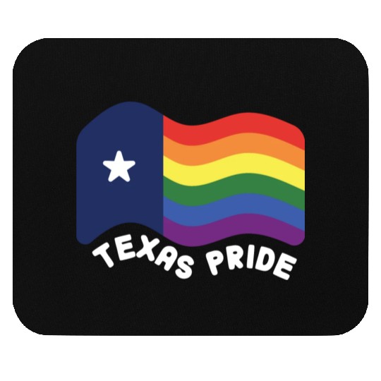 Rainbow Texas Flag Design for proud LGBT+ Texan Mouse Pads