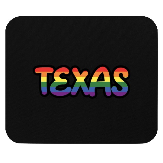 Texas Rainbow Pride Design for proud LGBT+ Texan Mouse Pads