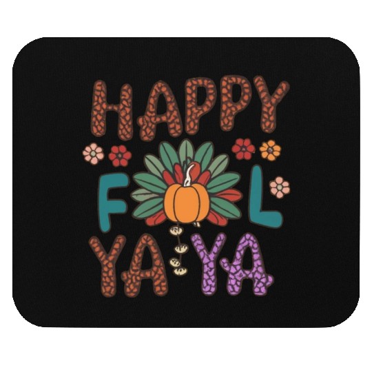 Happy Fall Ya thanksgiving Mouse Pads Design Autumn
