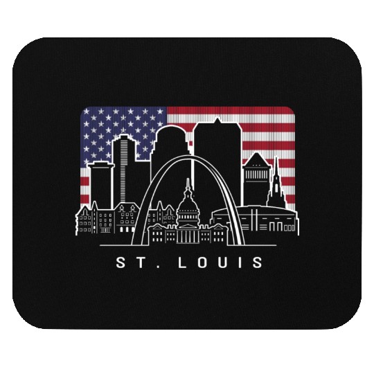 St. Louis Missouri American Flag Mouse Pads