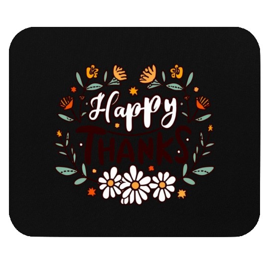 Happy Fall Ya All Thanksgiving Autumn Design Mouse Pads