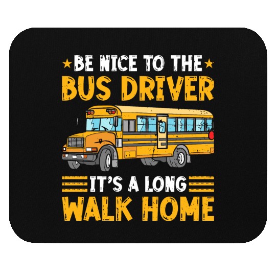 Back To School Funny School Bus Driver Mouse Pads