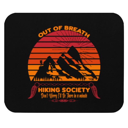 Out of Breath Hiking Society Mouse Pads