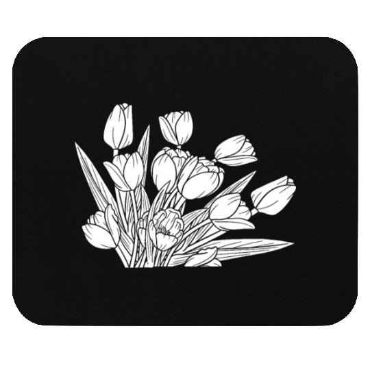 Tulip Gardening Bouquet Mouse Pads