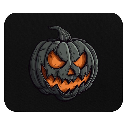 Wild Halloween Pumpkin Face Glowing Grimace Mouse Pads
