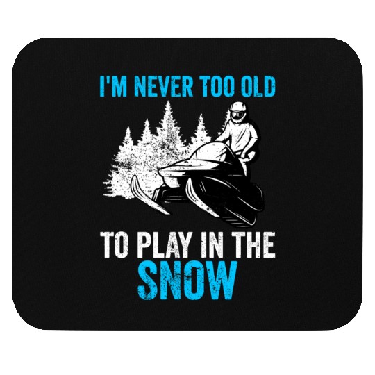 Snowmobile Men Dad Snowmobiling Winter Sport Mouse Pads