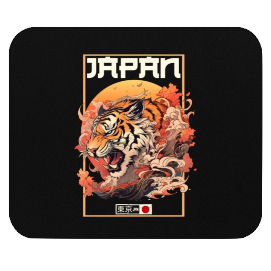 Tokyo Asia 80s Japanese Retro Tiger Mouse Pads