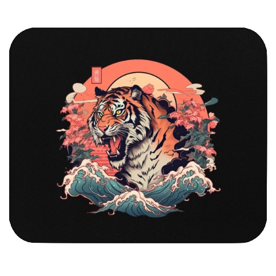 Tokyo Asia 80s Japanese Retro Tiger Mouse Pads
