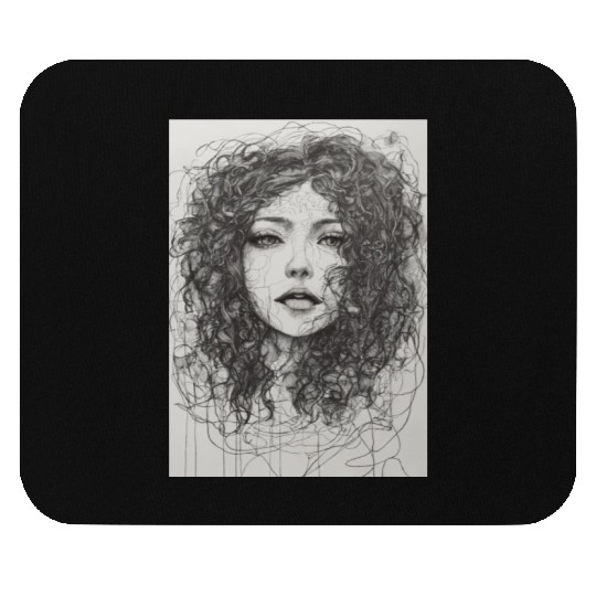 Sketch of a the manifestation of anxiety Mouse Pads