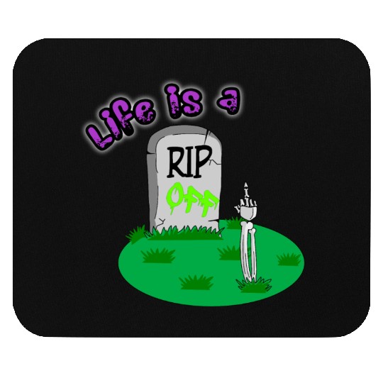 Rip Off Creepy Spooky Dark Joke Cartoon Mood Mouse Pads