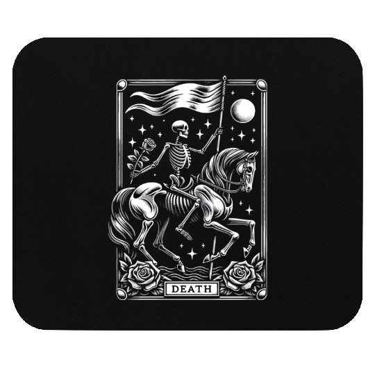 Death Tarot Card Horror Design Mouse Pads