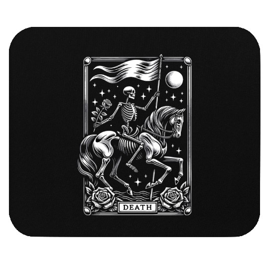 Death Tarot Card Horror Design Mouse Pads