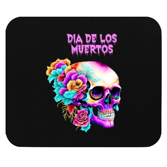 Vintage Dia de los Muertos Art Design Sugar Skull Mouse Pads