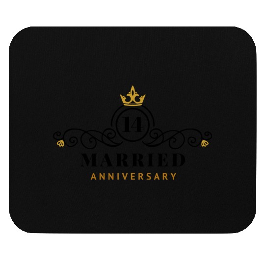 14 Years Wedding Anniversary Mouse Pads