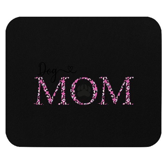 Dog Mom Bright Green Mouse Pads