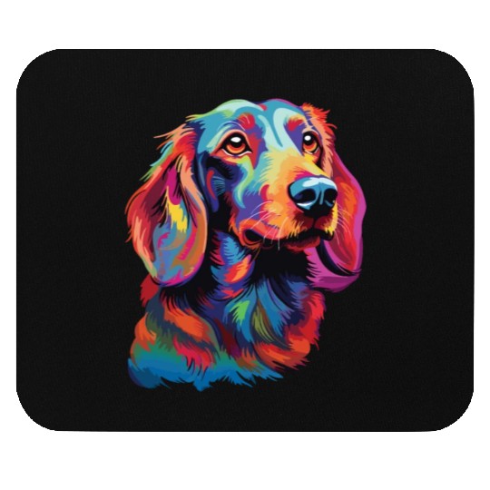 Watercolor Colorful Dachshund Mouse Pads