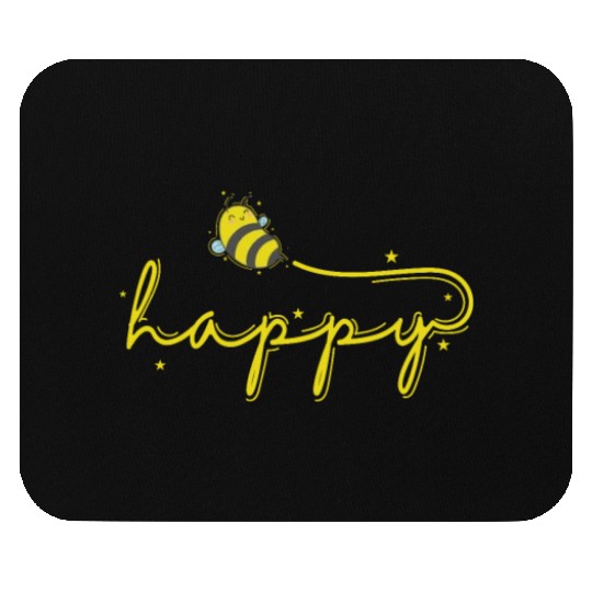 Happy Bee Animals Nature Beekeeper Mouse Pads
