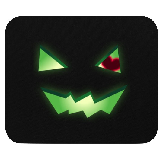 Glowing Green See-Through Jack-O-Lantern w/ Heart Mouse Pads