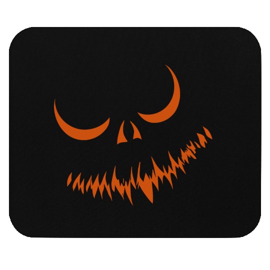 Creepy Jack o Lantern Carved Halloween Pumpkin Mouse Pads