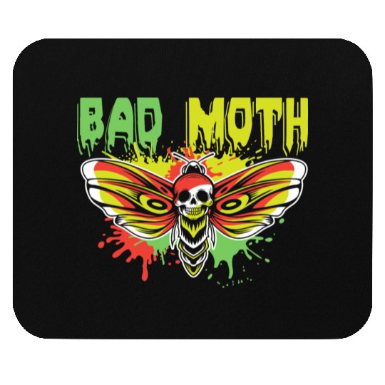 Bad moth | fancy skull colored moth art Mouse Pads
