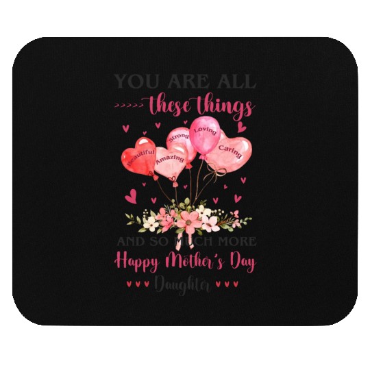 Heart Balloons Daughter Mother's Day Mouse Pads