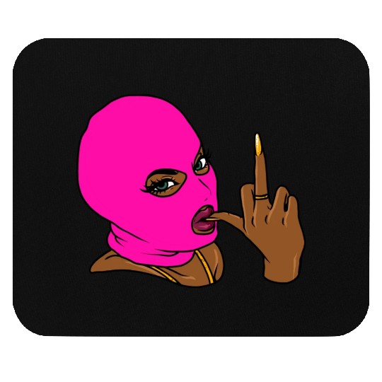 HustleSkillz com Gansta Goddess 12 Pink Mouse Pads