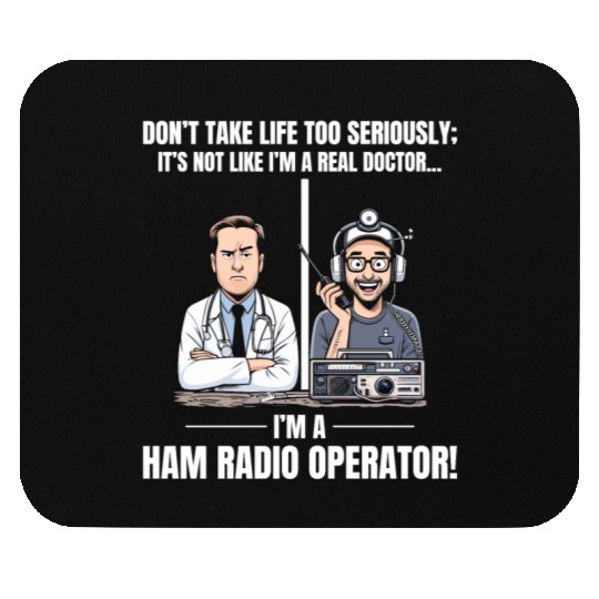 Real Doctor vs Amateur Ham Radio Operator Vintage Mouse Pads