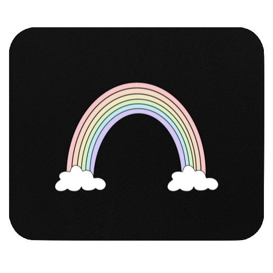 Pastel Rainbow Love Mouse Pads