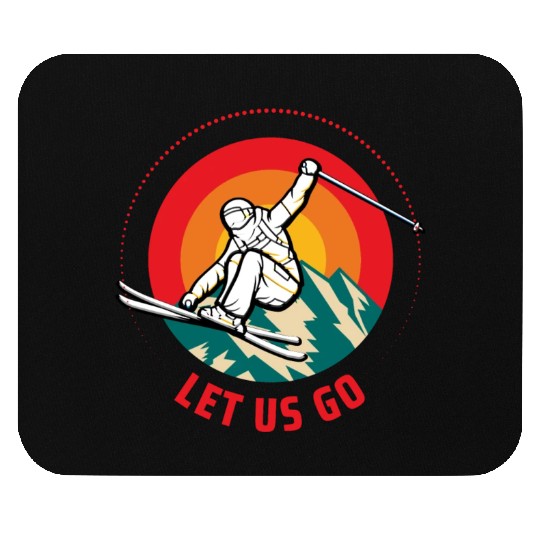 "Winter Wonderland Thrills: Snowboarder's Paradise Mouse Pads