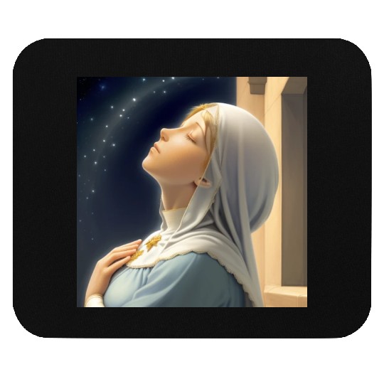 Virgin Mother Mary Praying on a Starry Night Mouse Pads