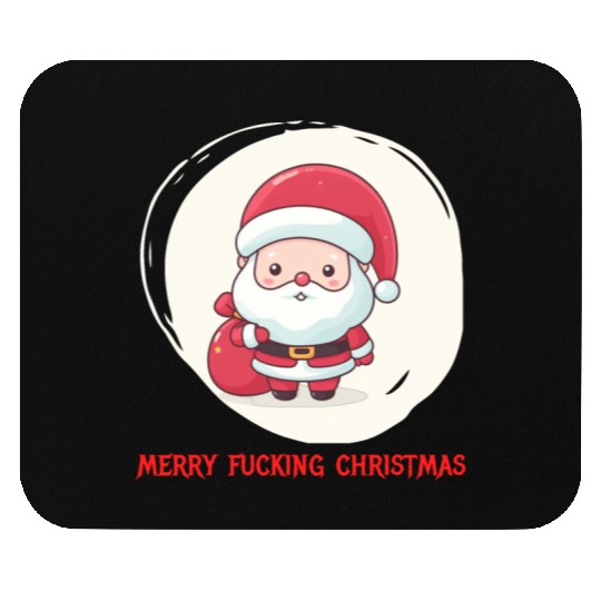 Cute Bad Santa Mouse Pads