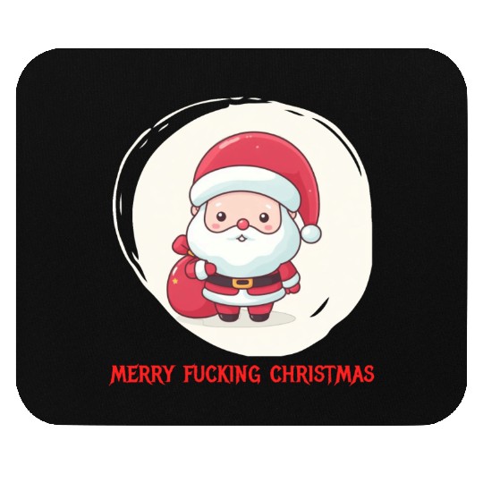 Cute Bad Santa Mouse Pads